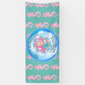 Zeepaardenbanner van de soort Mermaid Zee Spandoek (Verticaal)