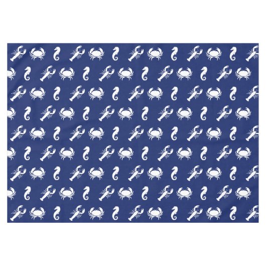 Zeepaardenblauw van de langwerpkrab tafelkleed (Voorkant (Horizontaal))