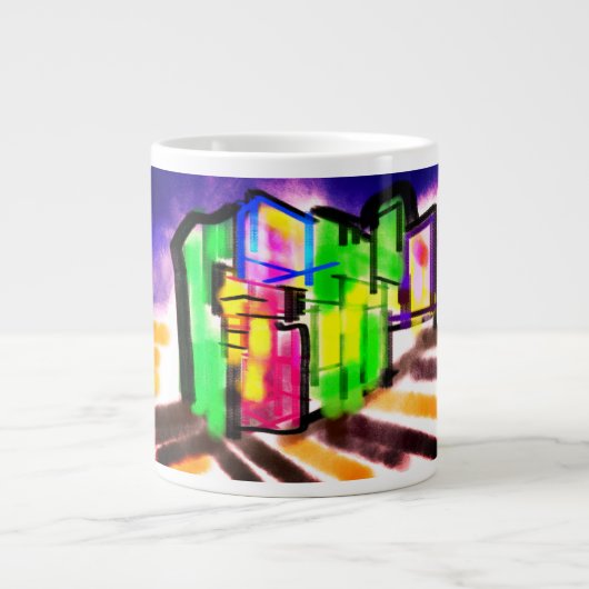 Zeepaardenliefde  grote koffiekop (Voorkant)