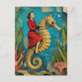 Zeepaardenrit Fantasie Briefkaart (Voorkant)