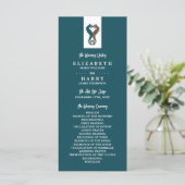 Zeepaardenromance, strandhuwelijksprogramma programmakaart (Staand voorkant)