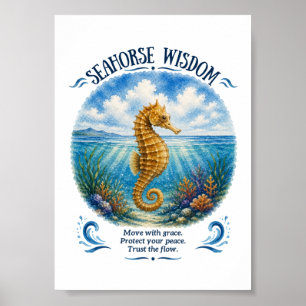 Zeepaardenwijsheid onder de golven poster