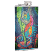 zeepaardfles met vinylwikkel heupfles (Rechts)