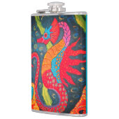 zeepaardfles met vinylwikkel heupfles (Links)