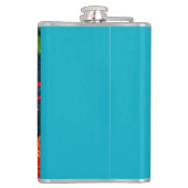 zeepaardfles met vinylwikkel heupfles (Achterkant)