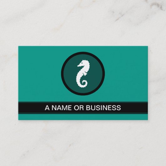 zeepaardgroene zeepbel visitekaartje (Voorkant)