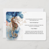 Zeepaardillustratie marine sinaasappel gouden wate kaart (Achterkant)