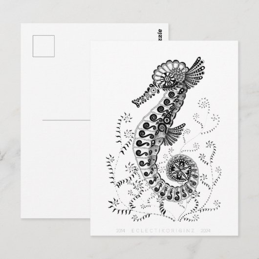 Zeepaardje 10 jaar briefkaart (Voorkant / Achterkant)