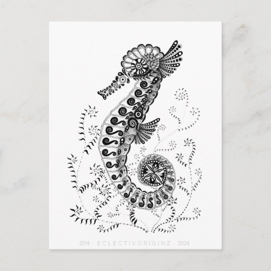 Zeepaardje 10 jaar briefkaart (Voorkant)