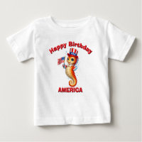 Zeepaardje (7a) Patriottisch Kinder T-Shirt