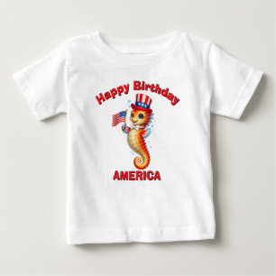 Zeepaardje (7a) Patriottisch Kinder T-Shirt