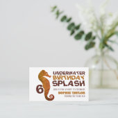 Zeepaardje, aquatisch kinderkaartje informatiekaartje (Staand voorkant)