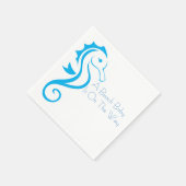 Zeepaardje Baby shower servet (boy) (Hoek)