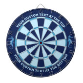 Zeepaardje Blauw Dartbord (Voorkant)