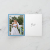 Zeepaardje blauw, groen bruiloft dank je wel bedankkaart (Binnen)