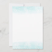 Zeepaardje Blauwgroen & Gouden Waterverf Bruiloft Kaart (Achterkant)