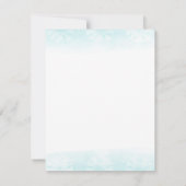 Zeepaardje Blauwgroen & Gouden Waterverf Save the  Kaart (Achterkant)