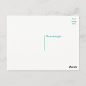 Zeepaardje Blauwgroen groen turquoise Dank u stran Briefkaart (Achterkant)