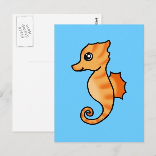 zeepaardje briefkaart (Voorkant / Achterkant)