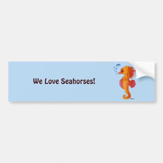 Zeepaardje Bubbel Baby Bumpersticker (Voorkant)