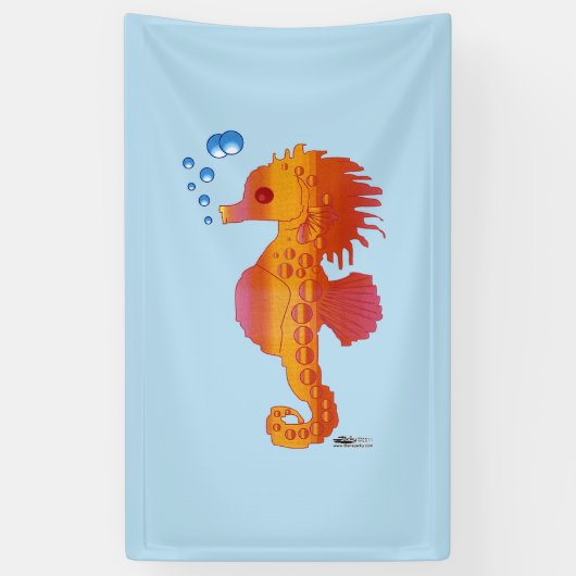 Zeepaardje Bubbel Baby Spandoek (Verticaal)