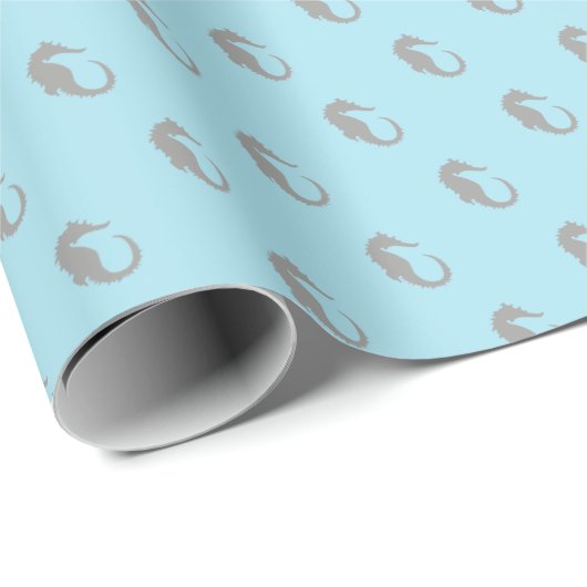 Zeepaardje Cadeau Aqua Strand Cadeaupapier (Rol Hoek)