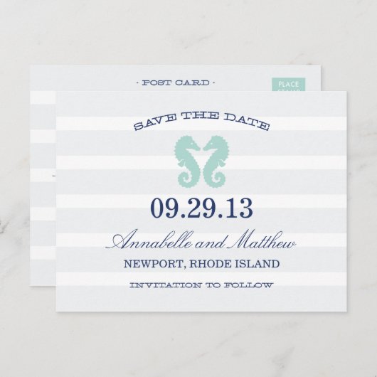 ZEEPAARDJE | DE DATUM NA KAART OPSLAAN (Voorkant / Achterkant)