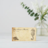  zeepaardje en Conch Shell Beach Visitekaartje (Staand voorkant)