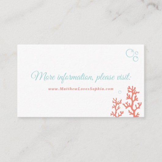 Zeepaardje en Koraalrif Website Bijlagekaart Informatiekaartje (Voorkant)