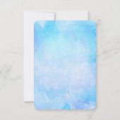 Zeepaardje en Seashell op Blue Waterverf Dank je w Bedankkaart (Achterkant)