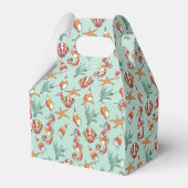 Zeepaardje en Seashell Patroon Bedankdoosjes (Voorkant Zijde)