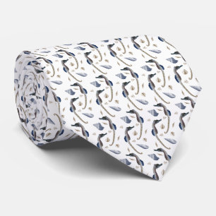 Zeepaardje Frenzy Dubbelzijdige Print Tie Stropdas