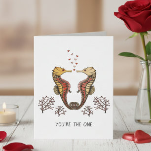 Zeepaardje Ik Hou Van Jou Romantische Verjaardag Kaart