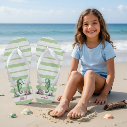 Zeepaardje in de Tuin van de Getijden Kinder Teenslippers