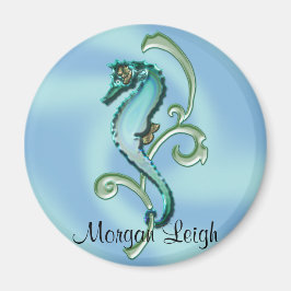 Zeepaardje in het zeewier magneet