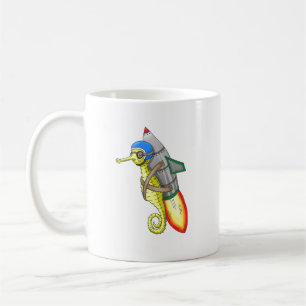 Zeepaardje Jetpack rit onder de zee Koffiemok