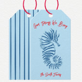 Zeepaardje Kerstkaart Cadeaulabel