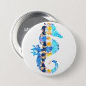 Zeepaardje Knop Ronde Button 7,6 Cm (Voorkant /achterkant)