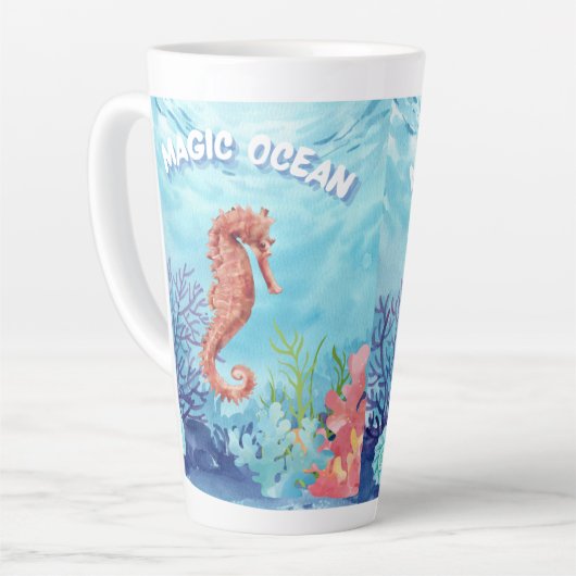 zeepaardje latte mok (Linkerhoek)