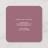 Zeepaardje logo op blush agaat vierkante visitekaartje (Achterkant)