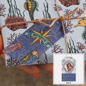 Zeepaardje Marine Ocean Animal Nautical Star Cadeaulabel