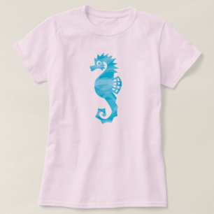Zeepaardje met watergolven t-shirt