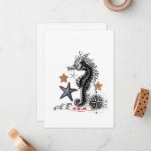 ZEEPAARDJE MET ZEESTER NOTITIEKAARTJE (Voorkant / Achterkant in situ)