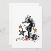 ZEEPAARDJE MET ZEESTER NOTITIEKAARTJE (Voorkant / Achterkant)