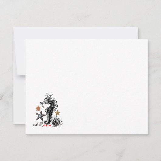 ZEEPAARDJE MET ZEESTER NOTITIEKAARTJE (Voorkant)