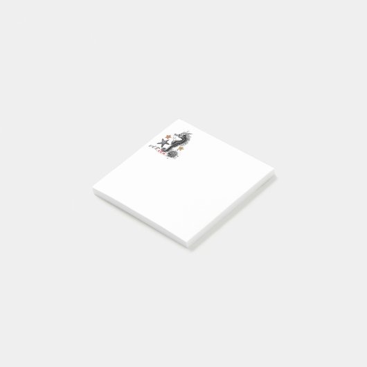 ZEEPAARDJE MET ZEESTER POST-IT® NOTES (Schuin)