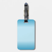 Zeepaardje naar het blauw bagagelabel (Achterkant verticaal)