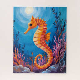Zeepaardje | Oceaan Dier Koraalrif Aquarel Legpuzzel