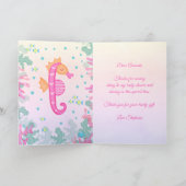Zeepaardje onder het Zee Baby shower Bedankkaart (Binnen)