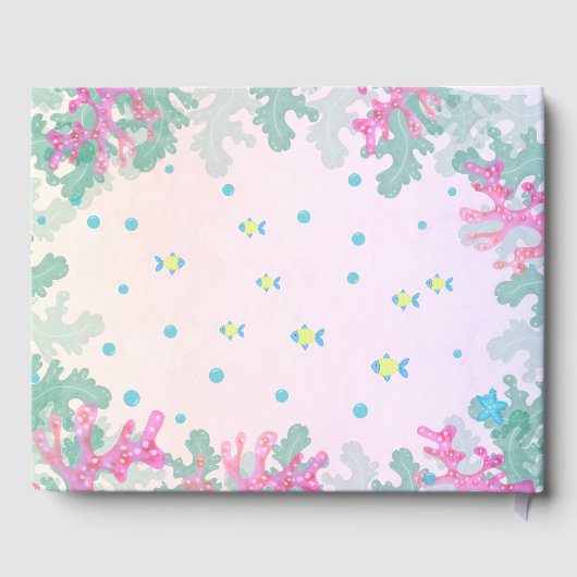 Zeepaardje onder het Zee Baby shower Gastenboek (Achterkant)